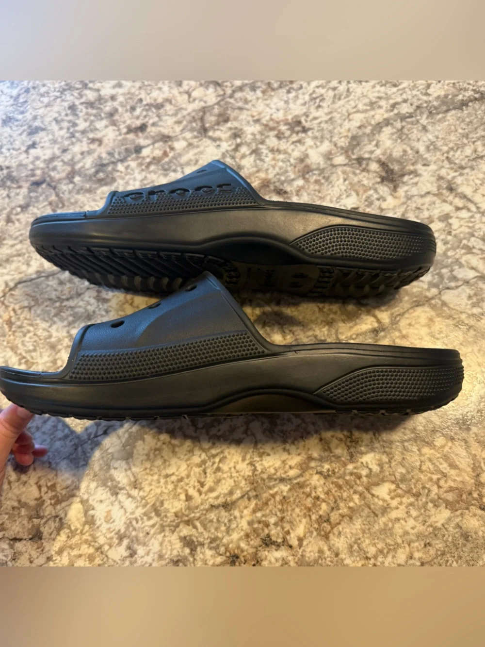 Crocs Baya II Slide Sandals Mens 13 Black Slip On Comfort New!